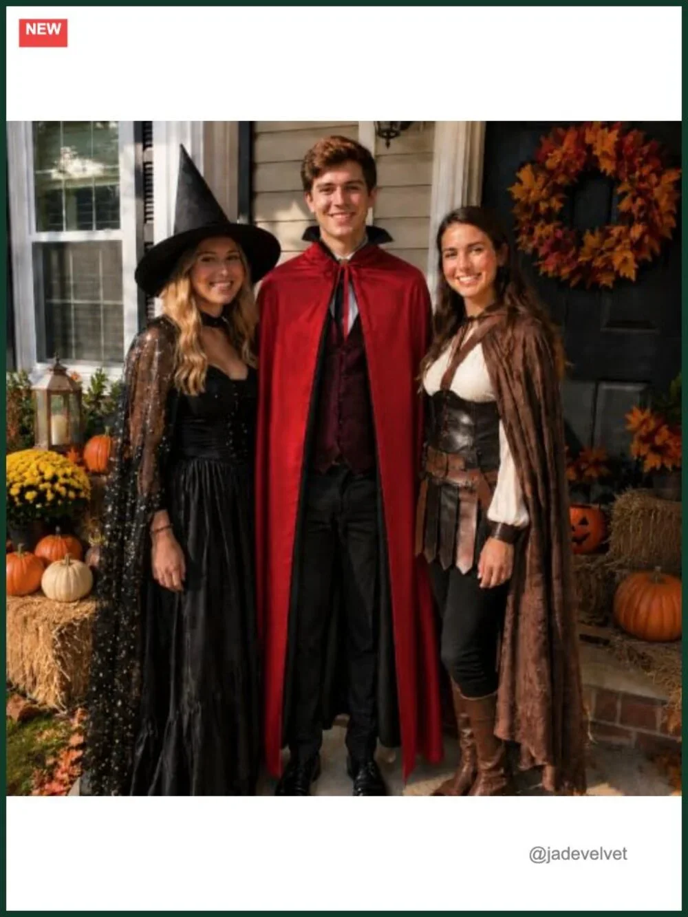 Reversible Stand Collar Cape for Halloween Cosplay